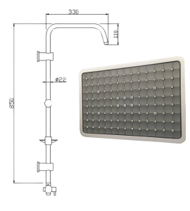 Domino Krom Yağmurlama Sistemli Tepe Duş Seti - Fonksiyonel ve Şık Tasarım ( Lisinya ) - Görsel 2