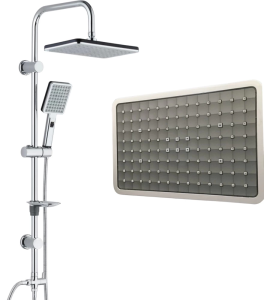 Domino Krom Yağmurlama Sistemli Tepe Duş Seti - Fonksiyonel ve Şık Tasarım ( Lisinya )