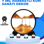 Döndürülebilir Dinamik Kum Tablosu – Stres Giderici, Yüksek Kaliteli Cam ve Doğal Kum ile Sanatsal Masa Dekoru - Lisinya