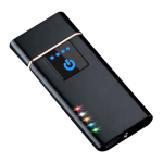 Elektronik Şarj Edilebilir Alevsiz Usb Dokunmatik Siyah Çakmak - Kutulu ( Lisinya ) - Görsel 2