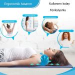 Ergonomik Boyun Masaj Yastığı – Servikal Traksiyon Destekli, Omurilik Ortopedik Yastık ( Lisinya )
