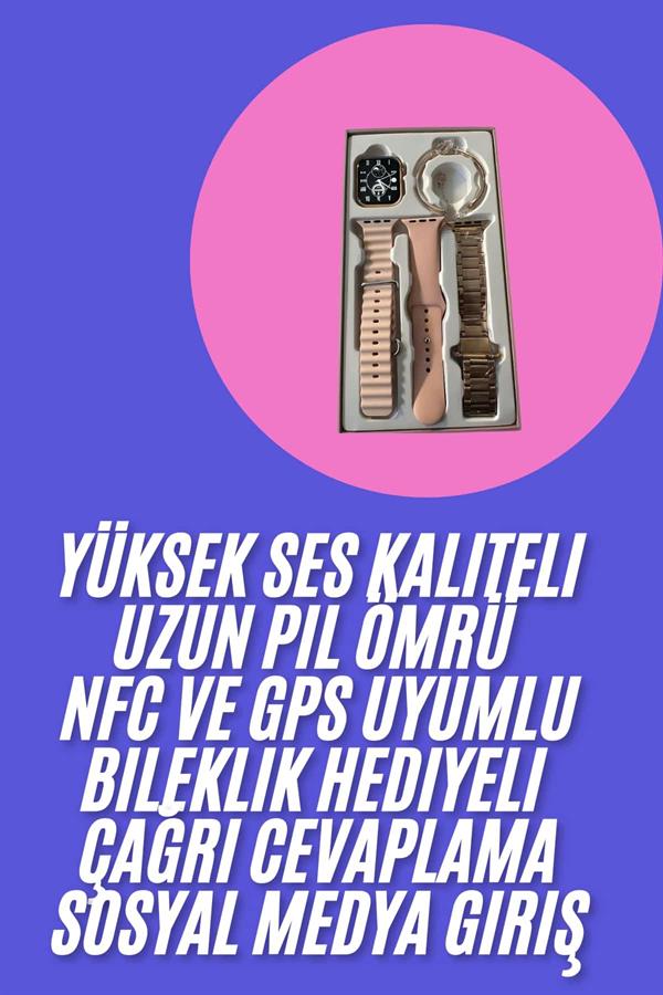 Compressed by jpeg-recompress Genç Kızlara Özel Akıllı Saat 41 mm Çağrı Cevaplayabilen NFC ve GPS Uyumlu - Lisinya - Görsel 1