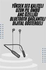 Kablolu Kulak İçi Bluetooth Kulaklık 60 Saat ANC Özellikli Boyun Bantlı - Lisinya
