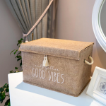 Kapaklı Püskül Detaylı Düzenleyici Çok Amaçlı Organizer Keçe Sepet (mini) - 03495 ( Lisinya )