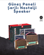 KTF-1428 Taşınabilir Güneş Enerjili Bluetooth Radyo Hoparlör – Şarjlı, Radyo, MP3, AUX Girişli - Lisinya - Görsel 2