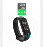 M4 Akıllı Saat Bileklik Kalp Hızı Kan Basıncı Nabız Pedometre Smart Watch ( Lisinya ) - Görsel 2