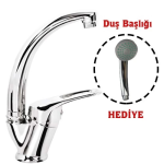 Mix Kuğu Banyo Batarya + Duş Başlığı Hediyeli ( Lisinya )