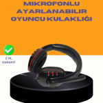 Kırmızı Oyuncu Kulaklığı Bilgisayar Uyumlu Stereo Yüksek Ses Kaliteli - Lisinya