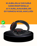 Kırmızı Oyuncu Kulaklığı Bilgisayar Uyumlu Stereo Yüksek Ses Kaliteli - Lisinya