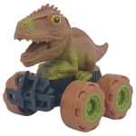 Sürtmeli Dinazor Arabalar 12 cm - H-20 - Stegosaurus -Kahverengi (Lisinya)