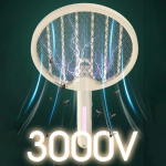 Tenis Raketi Tipi Masaüstü Olabilen Gece Lambalı Sinek Kovucu,öldürücü Raket ( Lisinya ) - Görsel 2