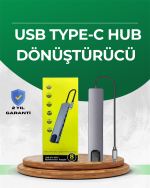 Type‑C Dönüştürücü – 2×USB3.0, SD/MS, 4K HDMI & RJ45 ile Profesyonel Kullanım - Lisinya