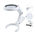 USB şarj edilebilir katlanabilir 3.5-10x büyüteç 8 LEDli masa ve eliçin  taşınabilir büyüteç FS90RC ( Lisinya )