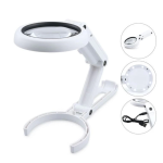 USB şarj edilebilir katlanabilir 3.5-10x büyüteç 8 LEDli masa ve eliçin  taşınabilir büyüteç FS90RC ( Lisinya )