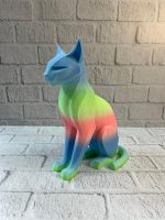 Pastel Rainbow Kedi Figürü Masa ve Raf Üstü Ev Dekorasyonu - Lisinya - Görsel 2