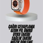 Yeni Nesil Akıllı Saat Uyku ve Sağlık Takibi Titeşimli Sesli Arama Mesaj ve Bildirim Görme - Lisinya