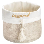 Yuvarlak Katlanabilir Çok Amaçlı Saklama Organizer Kutu Keçe Sepet (mega) - 03389 ( Lisinya )