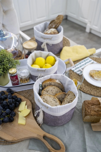 Yuvarlak Katlanabilir Çok Amaçlı Saklama Organizer Kutu Keçe Sepet (mini) - 03402 ( Lisinya ) - Görsel 2