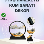 Zihin Açıcı Kum Manzarası – 3D Dinamik Kum Tablosu, Dekoratif, Dönüştükçe Yenilenen Sakinleştirici Sanat Eseri - Lisinya