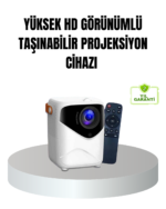 Taşınabilir 1080P HD Akıllı Projektör – 64GB Dahili Hafıza, 2GB RAM, Uzaktan Kumandalı - Vipsepet
