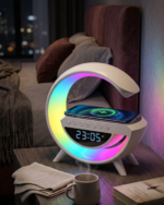 RGB Işıklı Kablosuz Şarjlı Bluetooth Hoparlör Saat ve Alarm Özellikli - Vipsepet