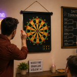 Manyetik Dart Oyunu Katlanabilir Güvenli Dart Seti 6 Ok Hediyeli - Lisinya