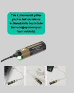 1.5V AA Şarjlı Lityum Pil | 1000+ Kez Şarj Edilebilir | Hızlı Type-C Şarj (2 Adet) - Vipsepet - Görsel 3