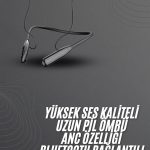 100 Saat Bluetooth Kulaklık Dijital Göstergeli ANC Özelliği Kablolu - Lisinya