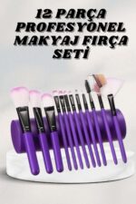 Makyaj Fırçası 12 Parça Set Yumuşak Uçlu Göz Makyajına Uygun Hafif ve Taşınabilir Çanta - Vipsepet