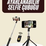 Cep Telefonu Tripod Standı Manyetik Selfie Sopa Bluetooth Uzaktan Kumandalı - Vipsepet