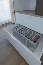 11 Bölmeli Dolap ve Çekmece Içi Düzenleyici Akordiyon Organizer M-00500 (3 Adet) 00517 ( Lisinya ) - Görsel 3