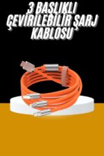 120W 3 İn 1 Uyumlu Silikon Şarj Kablosu Hızlı Şarj Kablosu - Lisinya - Görsel 2