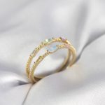 Gold Renk Karışık Renk Zirkon Taşlı Kadın Yüzük - Vipsepet