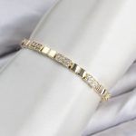 CM Kare Model Zirkon Taşlı VIP Seri Gold Renk Pirinç Kadın Bileklik - Vipsepet