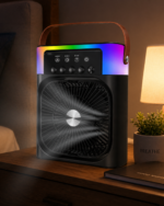 USB Şarjlı Masaüstü Sprey Fan Taşınabilir Serinletici RGB Işıklı Mini Klima - Vipsepet
