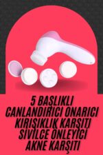 Cilt Temizleme ve Masaj Aleti 5 Başlıklı Akne ve Sivilce Önleyici - Vipsepet
