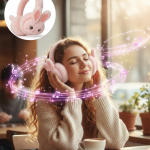 Peluş Kulaklıklı Bluetooth Kablosuz Müzik Dinleme ve Görüşme Özellikli - Lisinya
