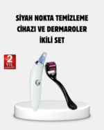 Evde Profesyonel Cilt Bakımı Dermaroller + Siyah Nokta Temizleyici Setı - Vipsepet