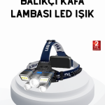 Profesyonel Şarjlı LED Far – IPX5 Suya Dayanıklı, 4 Işık Modu, Hareket Sensörlü - Lisinya