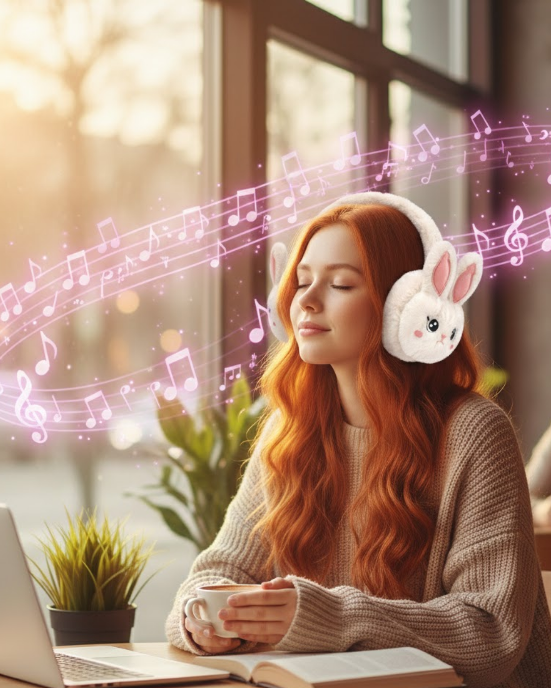 3-168 Tavşan Kulaklı Bluetooth Kulaklık Şarjlı Kablosuz Stereo Ses - vipsepet - Görsel 1