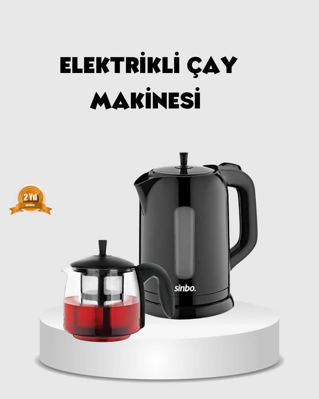 3-20 Çaycı Cam Demlikli 1800W Güçlü ve Sıcak Tutmalı Elektrikli Çay Makinesi - Vipsepet - Görsel 1