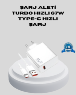 67W Type-C Turbo Şarj Cihazı – Aşırı Akım ve Isı Koruması, Seyahat Uyumlu - Vipsepet