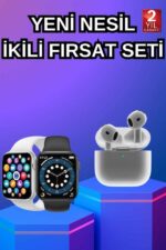 3.Nesil TWS Bluetooth Kulaklık ve Dokunmatik Ekran Akıllı Saat Sesli Görüşme - vipsepet - Görsel 2