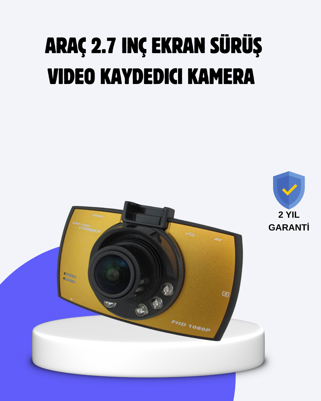 3 Full HD Araç Kamerası G Sensor Gece Görüşlü Dash Cam - Vipsepet - Görsel 1