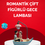 Sevgililer Günü İçin Romantik Çift Figürlü Dekoratif Gece Lambası - Vipsepet