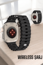 45 MM Gri Kasa Ultra Akıllı Saat Sesli Görüşme, Sağlık Takibi, Suya Dayanıklı - Lisinya