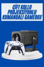 4K Android Smart Wi-fi Çift Kollu Projeksiyon Game Box Kumandalı Taşınabilir - Vipsepet - Görsel 2