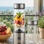 Çift Cam Hazneli Blender 16500 RPM Buz Kırıcı Taşınabilir Blender - Vipsepet