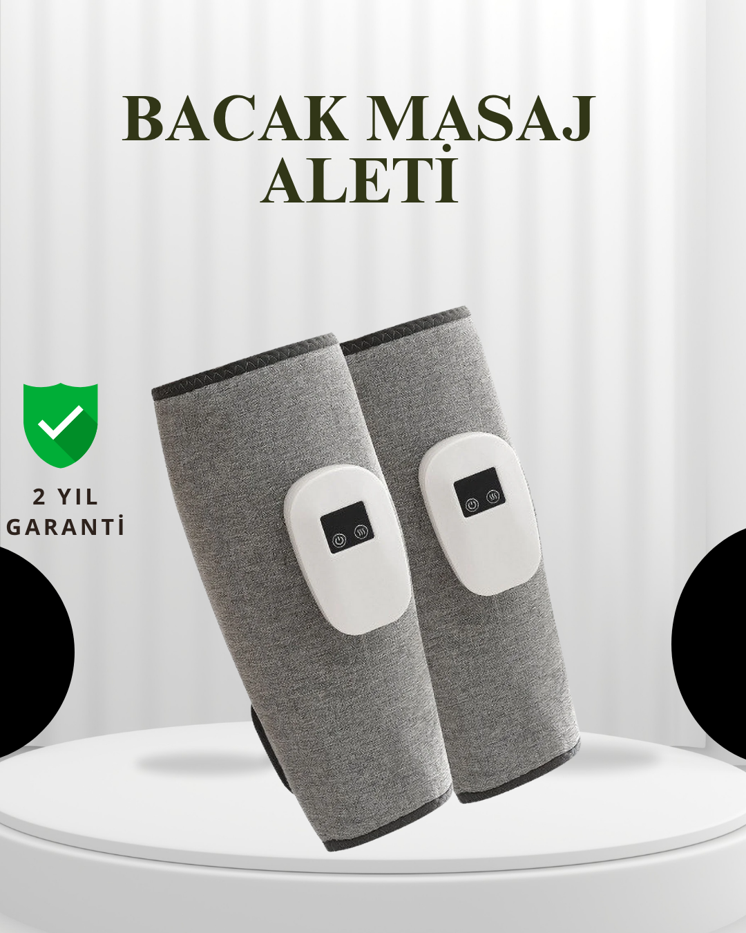 5-69 Şarjlı Isıtmalı Baldır Masaj Aleti – 3 Hava Basınçlı, Titreşimli ve Akıllı Zamanlayıcılı - Vipsepet - Görsel 1