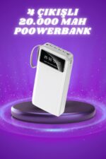 Powerbank Şarj Cihazı 4 Çıkışlı 20.000 MAH Powerbank Taşınabilir Çoklu Giriş - vipsepet